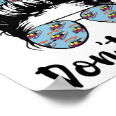 Pontoon Captain Boating Pontoon Hair Keine Sorge Poster (Ecke)