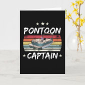 Pontoon Captain Boating Pontooning Gift Karte (Gelbe Blume)