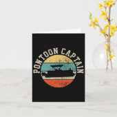 Pontoon Captain Boating Retro Geschenk Karte (Gelbe Blume)