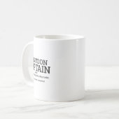 Pontoon Captain Definition Funny Pontoon Boot Kaffeetasse (Vorderseite Links)