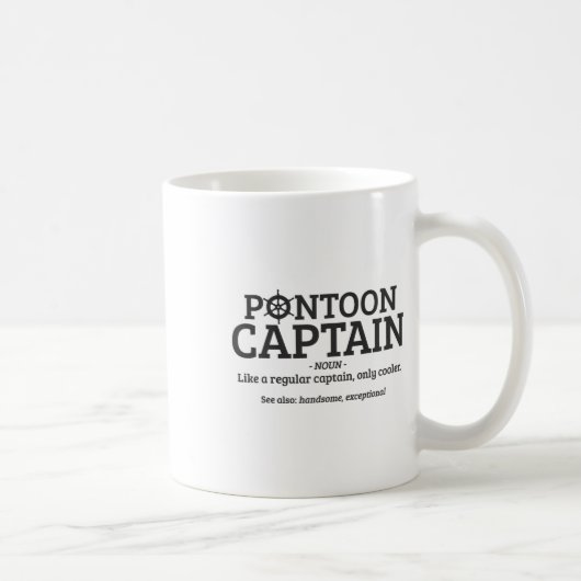 Pontoon Captain Definition Funny Pontoon Boot Kaffeetasse (Rechts)