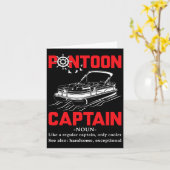 Pontoon Captain Definition Funny Pontoon Boot Karte (Gelbe Blume)