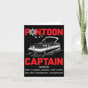 Pontoon Captain Definition Funny Pontoon Boot Karte
