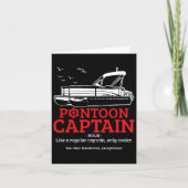 Pontoon Captain Definition Funny Pontoon Boot Karte (Vorderseite)