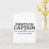 Pontoon Captain Definition Funny Pontoon Boot Karte (Gelbe Blume)