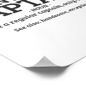 Pontoon Captain Definition Funny Pontoon Boot Poster (Ecke)