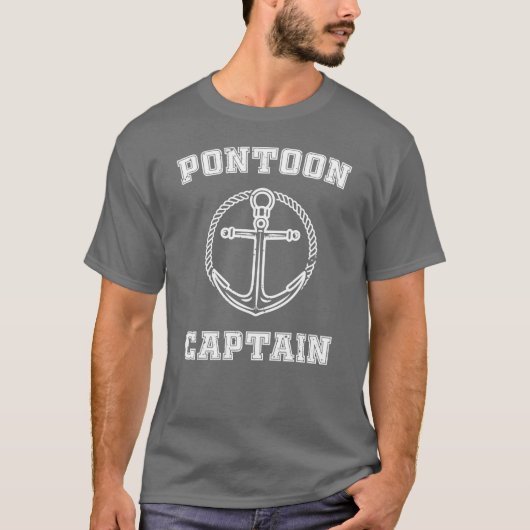 PONTOON CAPTAIN Funny Boating for Water Sports fam T-Shirt (Vorderseite)