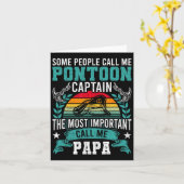 Pontoon Captain Papa Pontooning Bootfahren Karte (Gelbe Blume)