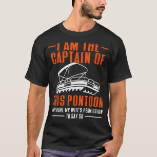 Pontoon Captain, Pontoon Boat Captain Boating T-Shirt