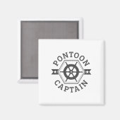 Pontoon Captain - Pontooning Boat Nautical Magnet (Vorderseite/Rückseite)