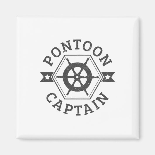 Pontoon Captain - Pontooning Boat Nautical Magnet (Vorne)