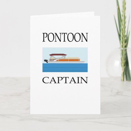Pontoon Captain T - Shirt Karte (Vorderseite)