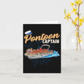 Pontoon Captain Tee Shirt Funny Pontoon Boot Karte (Gelbe Blume)