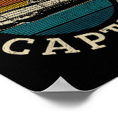 Pontoon Captain Vintage Pontoon Boating Boating  Poster (Ecke)