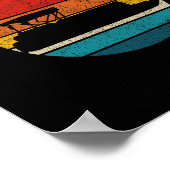 Pontoon Captain Vintage Pontooning Boating Boat Fu Poster (Ecke)