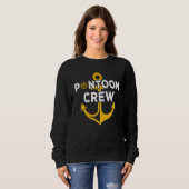 Pontoon Crew Boat Anchor Captain Captoon Sweatshirt (Vorne ganz)