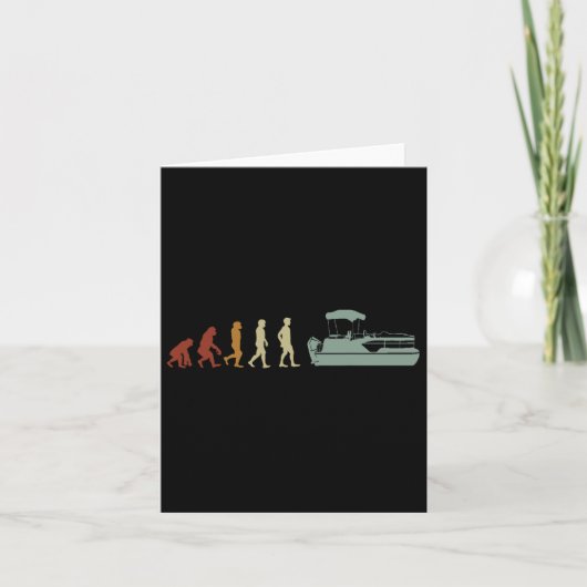 Pontoon für Männer Frauen Pantoon Bootssee Toon Karte (Vorderseite)