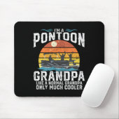 Pontoon Grandpa Kapitän Retro Funny BootVater Mousepad (Mit Mouse)