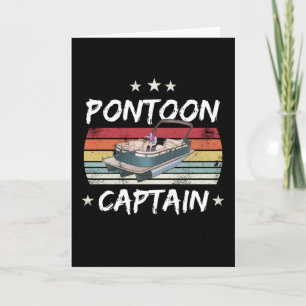 Pontoon Kapitän Boating Pontooning Geschenk Karte