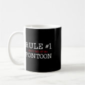 Pontoon Kapitän Boot Geschenk Kaffeetasse (Links)