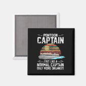 Pontoon Kapitän Boot See Bootfahren Bier Boot Vint Magnet (Vorderseite/Rückseite)