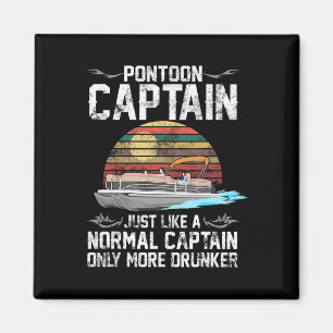 Pontoon Kapitän Boot See Bootfahren Bier Boot Vint Magnet