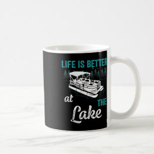 Pontoon Kapitän Das Leben Ist Besser Auf Dem See P Kaffeetasse
