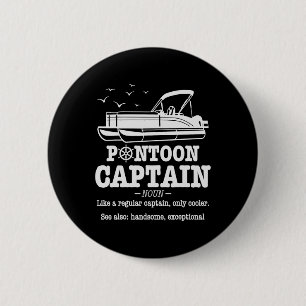 Pontoon Kapitän Definition Bootsleben Lustig Bootf Button