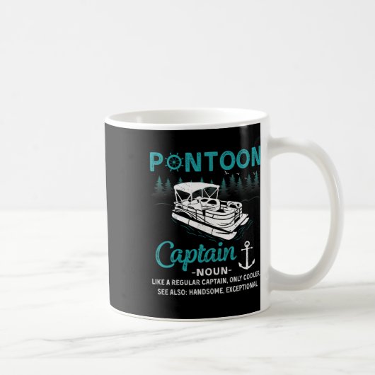 Pontoon Kapitän Definition Lustig Pontoon Boot Boo Kaffeetasse (Rechts)