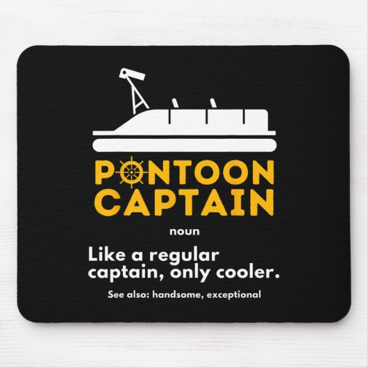 Pontoon Kapitän Definition - Lustige Boots Pontoon Mousepad (Vorne)