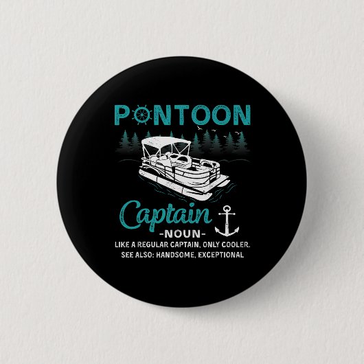 Pontoon-Kapitän Definition Lustiger Pontoon-Boot B Button (Vorderseite)