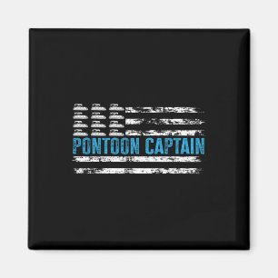 Pontoon Kapitän Lustige Bootsfahrt 4. Juli Pontoon Magnet