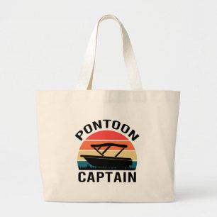 Pontoon Kapitän Vintage lustig Verliebte Jumbo Stoffbeutel