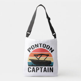 Pontoon Kapitän Vintage lustige Liebhaber Tragetaschen Mit Langen Trägern