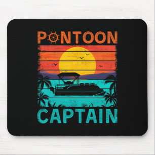 Pontoon Kapitän Vintage Style Pontoonboot Bootfahr Mousepad