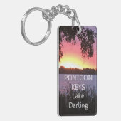 Pontoon Keys Lake Sunset Custom Schlüsselanhänger (Vorderseite links)