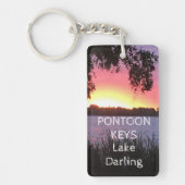Pontoon Keys Lake Sunset Custom Schlüsselanhänger (Vorderseite)