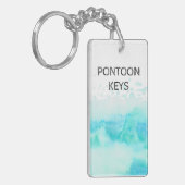Pontoon Keys Water Wave Blue Schlüsselanhänger (Vorderseite links)