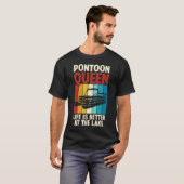 Pontoon-Königin Bootsshirt T-Shirt (Vorne ganz)