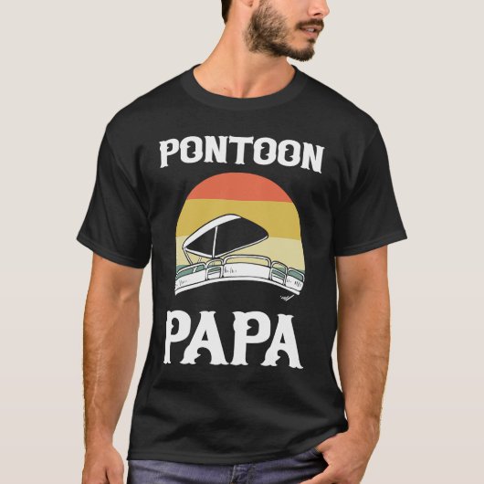 Pontoon Papa Pontoon Boating Boat Captain T-Shirt (Vorderseite)