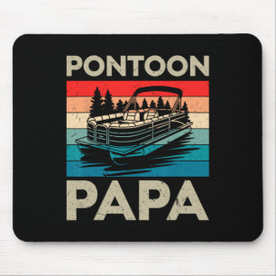 Pontoon Papa Recto Boat Captain Pontoon Eigentümer Mousepad