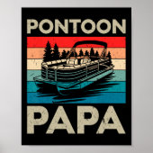 Pontoon Papa Recto Boat Captain Pontoon Eigentümer Poster (Vorne)