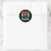 Pontoon Papa Recto Boat Captain Pontoon Eigentümer Runder Aufkleber (Tasche)