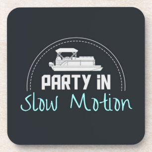 Pontoon-Party in Zeitlupe Getränkeuntersetzer