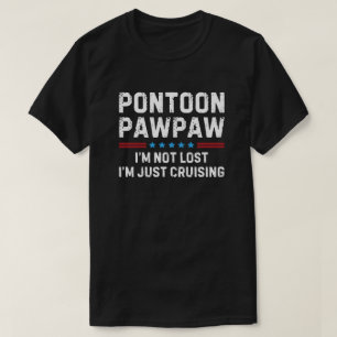 Pontoon Pawpaw Lustiger Opa Boating Captain Gesche T-Shirt