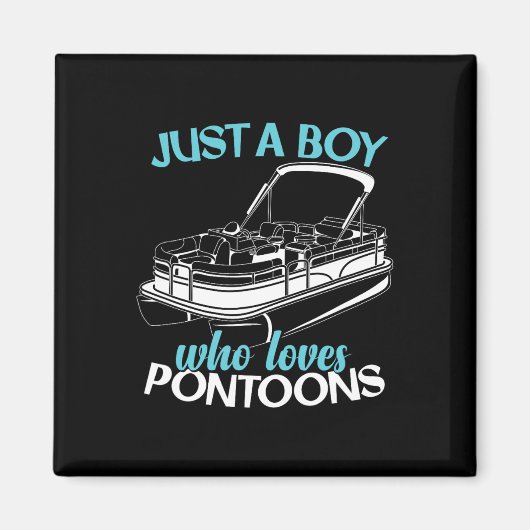 Pontoon Pontooning Bootkids Magnet (Vorne)