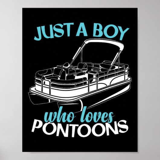 Pontoon Pontooning Bootkids Poster (Vorne)