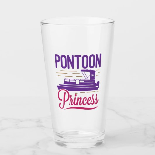 Pontoon Princess Pontooning Motor Bootfahren Glas (Vorderseite)