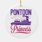 Pontoon Princess Pontooning Motor Bootfahren Keramik Ornament (Hinten)