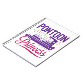 Pontoon Princess Pontooning Motor Bootfahren Notizblock (Linke Seite)